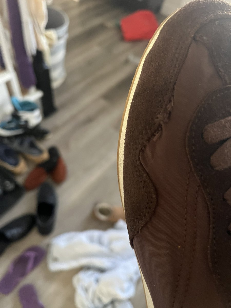 butchrosenberg's tweet photo. @ZARA are sneakers supposed to rip after one wear https://t.co/vcH7Yz8jeo