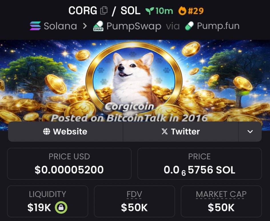 FomoChemist's tweet photo. Caught $CORG at $50K Mcap in my private Tg
EVamkzzXKUmxKoxJ6R4E21JhFQq2HyyGs6rbqvHkpump
#CORG #memecoin #solana https://t.co/5OZRBOhaHY