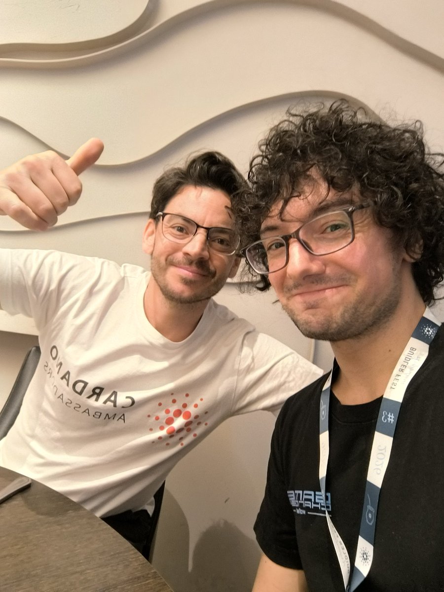 At <a href="/buidler_fest/">Cardano Buidler Fest</a> with <a href="/indi_gital/">Individuo Digital - (Seba)</a> , an excelent community member I was really wanting to meet in a very long time 🫂