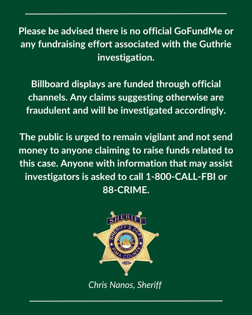 Pima County Sheriff's Department tweet media