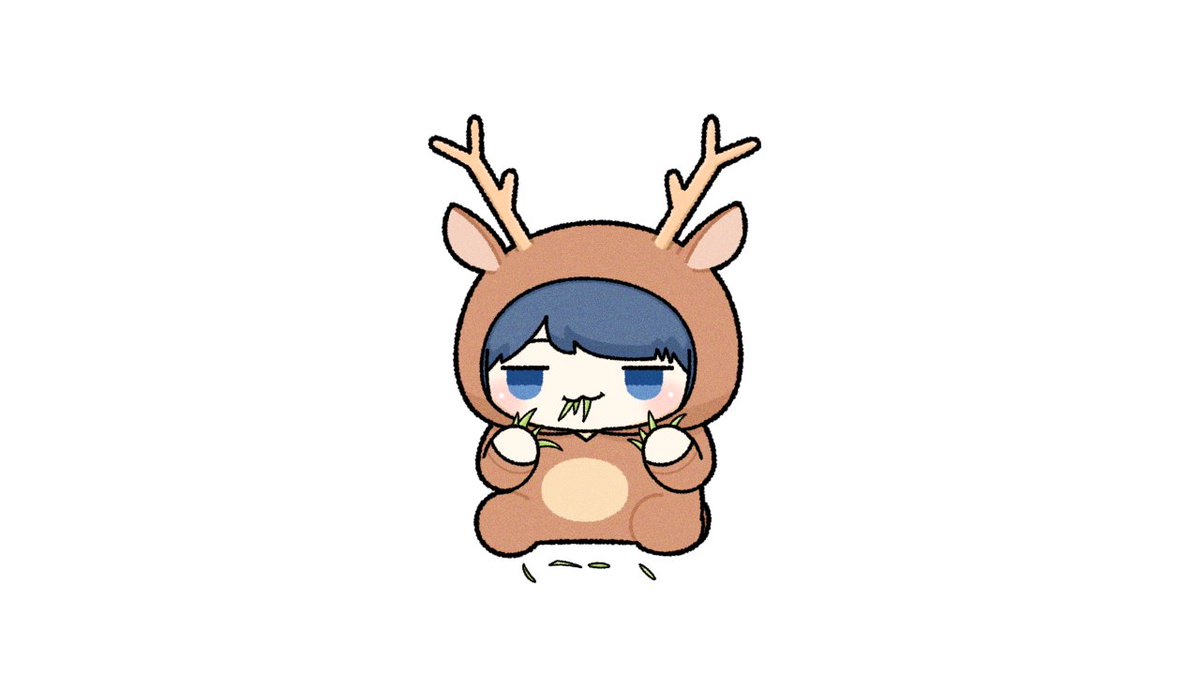 いました！　草を食べていますね

#そらるの絵