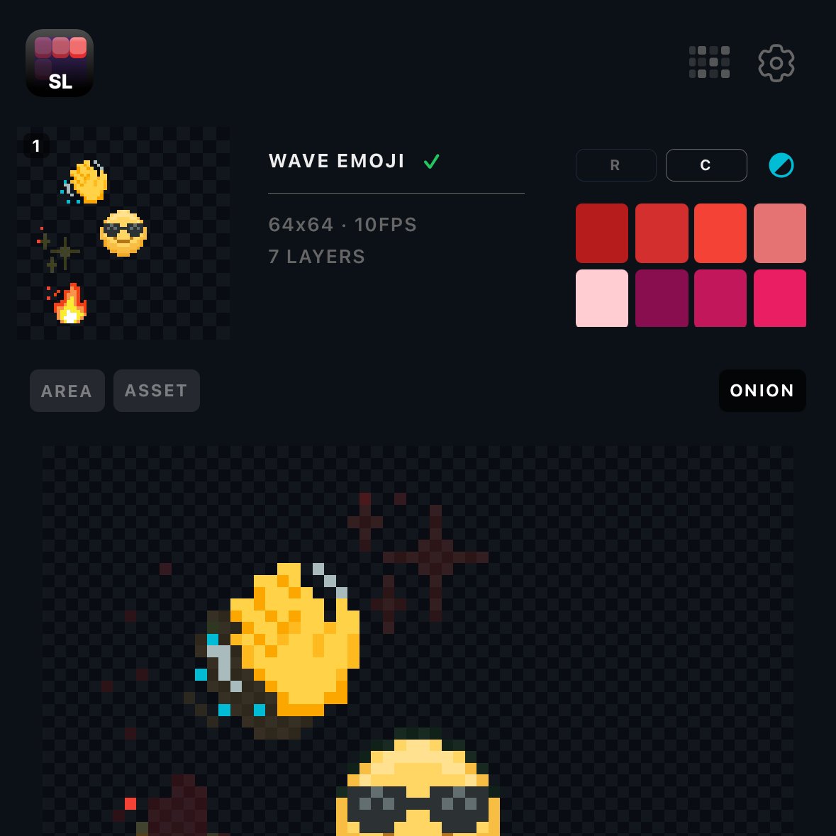 flurlab's tweet photo. Spritelove says hi! The animate on the go app for sprite lovers πͺ Coming soon! #pixelart #spritelove #animation #build #devlife https://t.co/8xpbToPsOV