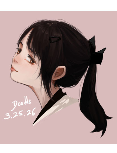 Tyoruyoru's tweet photo. ponytail~ https://t.co/T1jXBwuryj