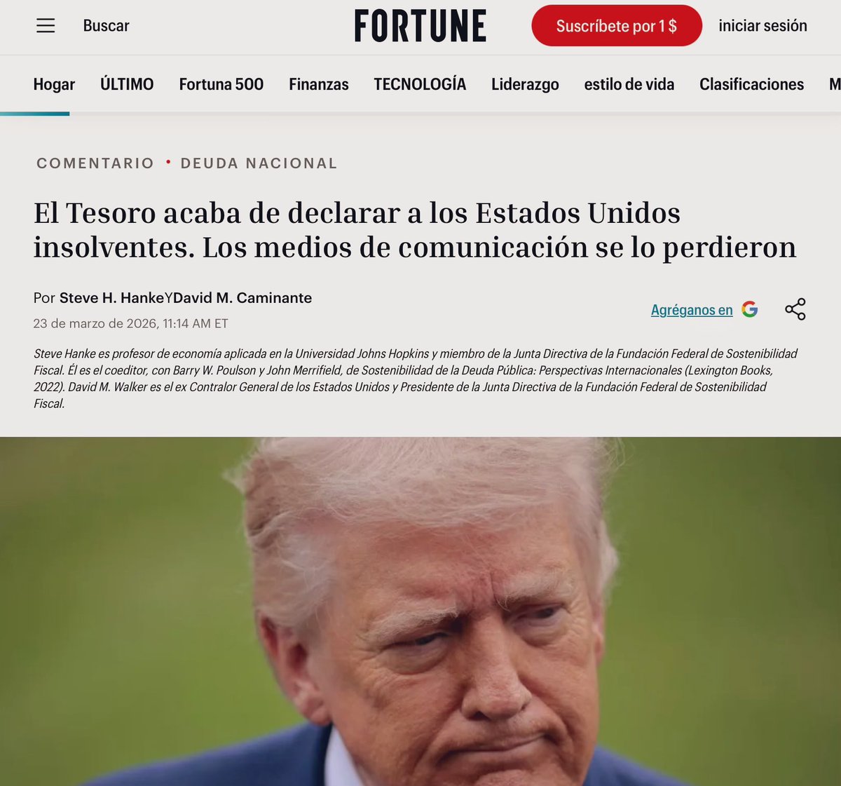 El Departamento del Tesoro acaba de declarar a EEUU un país insolvente. Pero POR LO QUE SEA, esto ha pasado desapercibido en los medios.