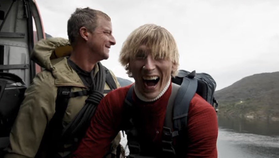 kristenESTXX's tweet photo. mgk x bear grylls adventures was not on my 2026 bingo card 🤯 https://t.co/WzGihESnbn