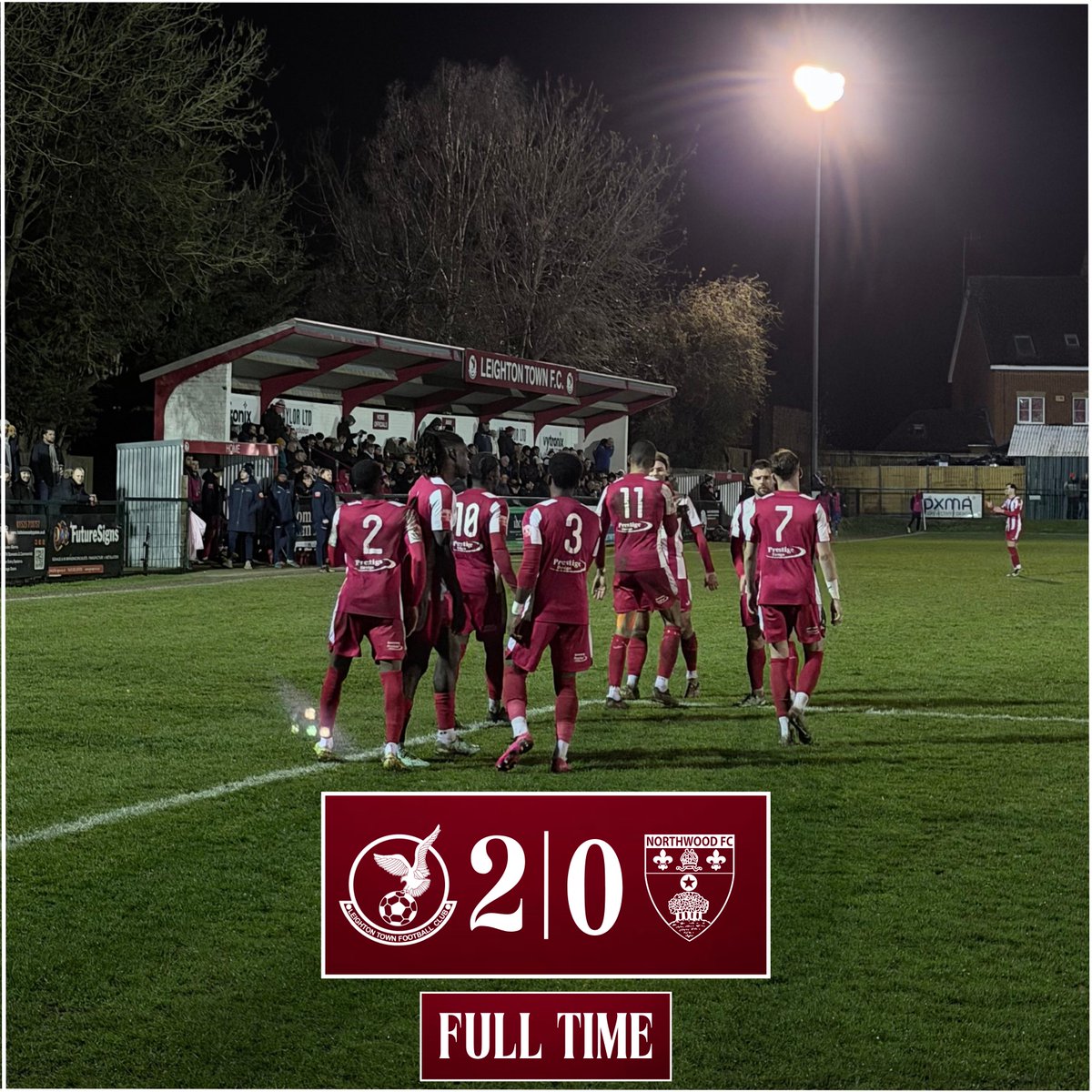 90+19’ FULL TIME 

After a prolonged delay in the second half, we get the job done at the Freed Veneers Community Stadium 👏

Three more valuable points!!! 🫡

All the best to the <a href="/NorthwoodFC/">Northwood Football Club</a> GK 🧤

#YourTownYourTeam