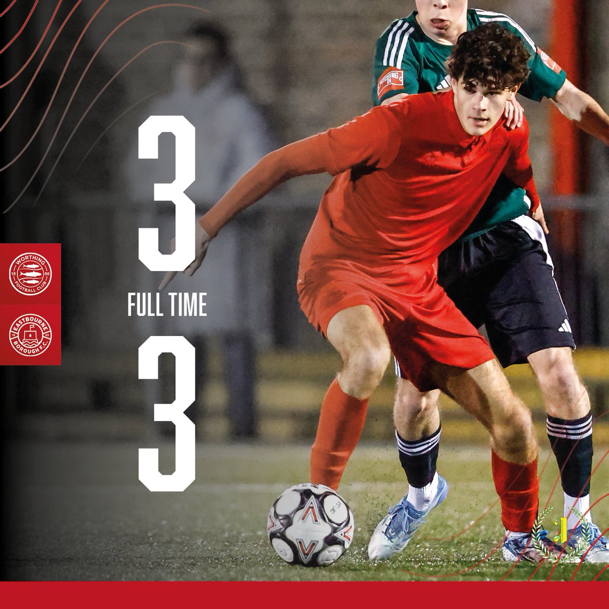 ebfc_official's tweet photo. FT | #EBFC U18 conclude their season with a six-goal thriller as they draw at Worthing in the Isthmian Youth South

Zack Tarrant scored twice - including a stoppage time penalty with Ollie Kennedy also on target in the 3-3 draw 💪 https://t.co/xFHtsdFFRc