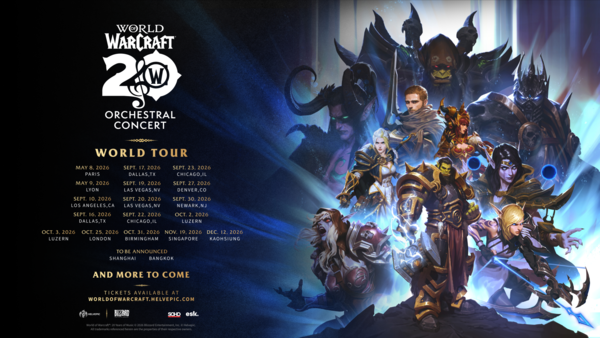 ComicCrusaders's tweet image. Azeroth is hitting the stage. 🎻⚔️

World of Warcraft: 20 Years of Music is going global with an official symphonic world tour from Helvepic and Blizzard. Orchestra, choir, iconic game visuals, and pure WoW feels. #WorldOfWarcraft #Warcraft #Blizzard #GamingConcerts