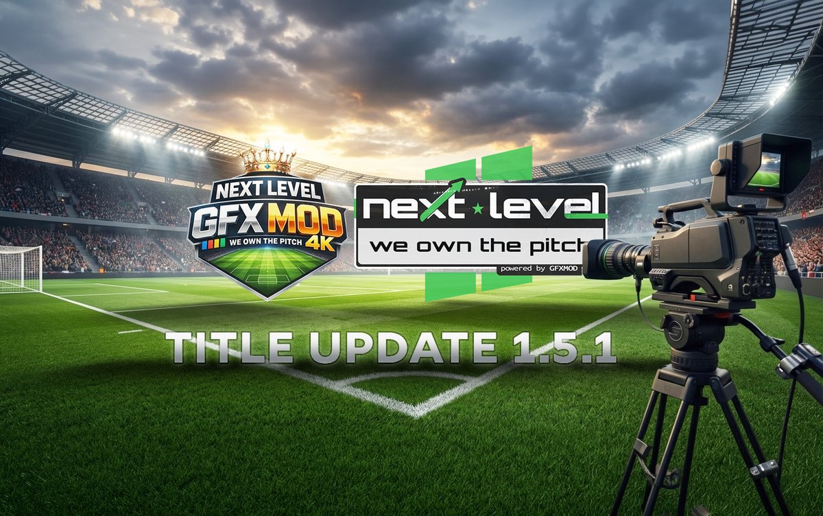 GFXMOD_OK's tweet photo. #EAFC26
GFX MOD 4K Free Version & NEXT LEVEL II MOD Updated for Title Update 1.5.1 -> OUT NOW! 

Download https://t.co/ISu7HbN0lh
@NonoLoko10 @gamer_matheusx @B11Prod @AnthJamesFBG 

#FC26