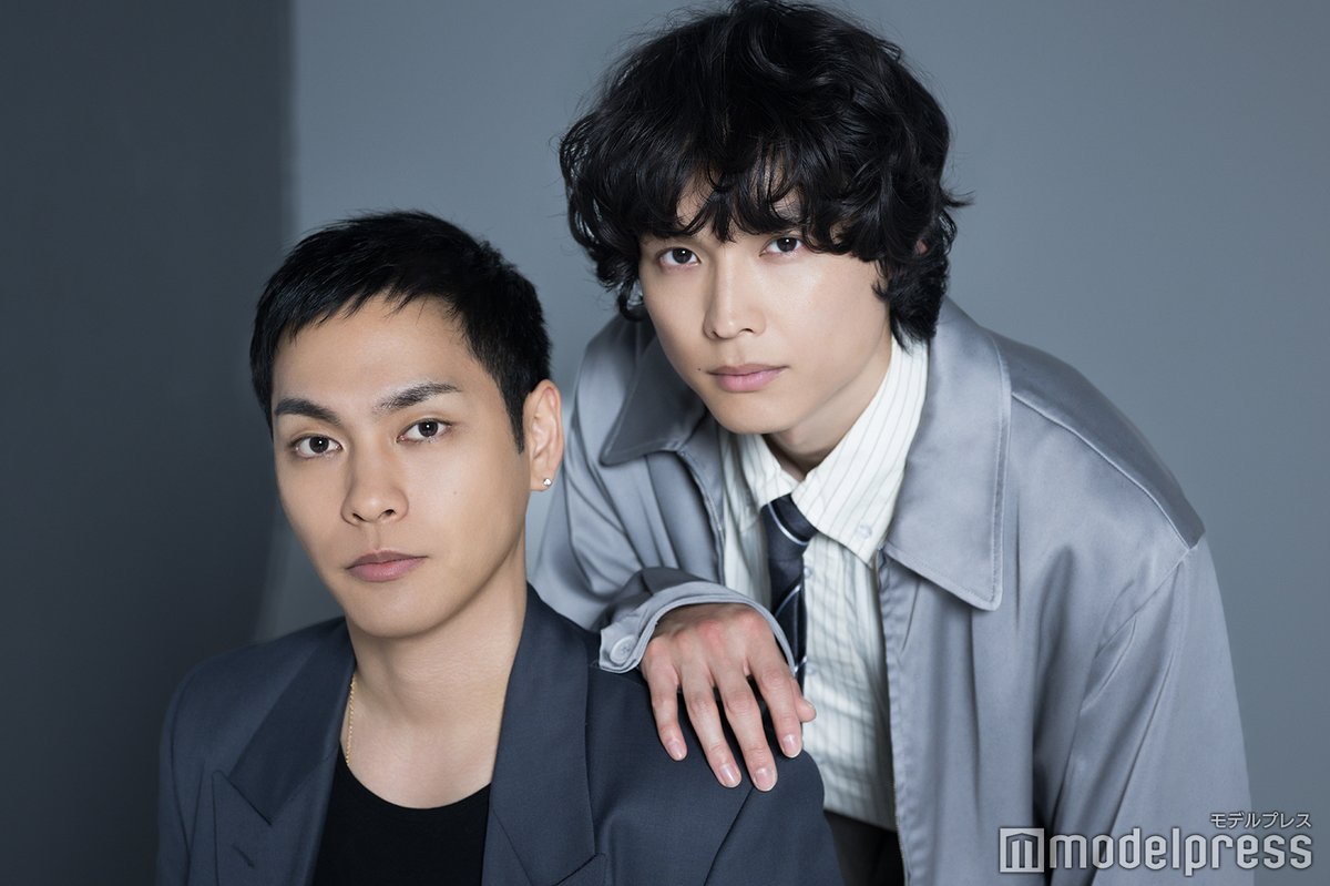 modelpress's tweet photo. 柳楽優弥×SixTONES松村北斗
「九条の大罪」インタビュー後編⚖️

松村、柳楽から受けた刺激
「次元が違う」「強烈な教材」

🫱🏻‍🫲🏻6ヶ月間で深まったバディの絆
https://t.co/iGxlVVct0s

#九条の大罪 https://t.co/TShLKlHGj5