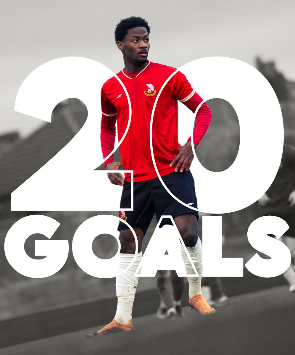 TWENTY UP!

Congratulations to our <a href="/NelsVan1/">Nelson_V</a> for scoring his 20th goal of the season in tonight's win against <a href="/AshtonUnitedFC/">Ashton United FC</a>!

How many more  can he grab before the end of the season?

#UpTheBloods