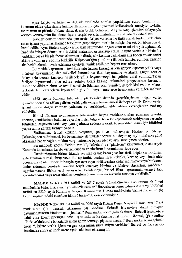 Türkiye Büyük Millet Meclisi Genel Kurulu gündemindeki kripto vergilendirmesini içeren kanun teklifi taslağı ortaya çıktı. 

Muhtemelen yarınki görüşmede bu haliyle onaylanacak gibi görünüyor. Kripto para sektörüne ciddi bir darbe vurulacak.

#kripto #kriptodavergiyehayır