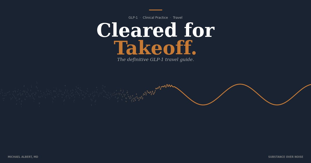 MichaelAlbertMD's tweet image. Traveling with GLP-1s or peptides? “Cleared for Takeoff”—my definitive travel guide—drops tomorrow. Get it FREE: substance-over-noise.beehiiv.com/subscribe #TravelTips #GLP1 #ObesityCare