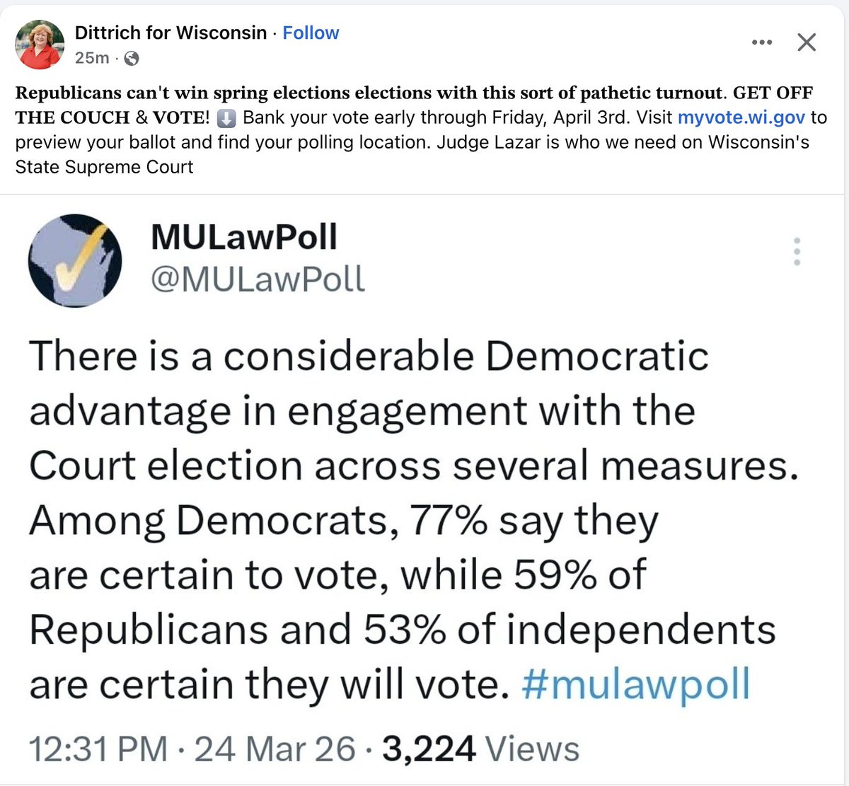 jnorcr's tweet photo. There's panic in the streets of #Hartland.
Panic in the streets of #Oconomowoc.
I wonder to myself ...
------
#2026WIElection #Wisconsin #RightWingWatch
#StopMAGA #SCOWIS https://t.co/ei8ojl7q1E