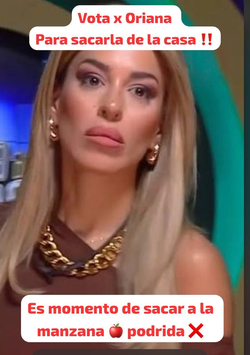 RealityFans06's tweet photo. @FelixArroyoTV @SoleSurvivoor Se va porque si votamos por ella! Porque ya nos hartó!!! Y somos personas que vivimos en Usa que si podemos votar  💁🏻‍♀️😂 VOTOS POR ORIANA 🚨🚨🚨🚨🚨 https://t.co/UMVwcSXkEI