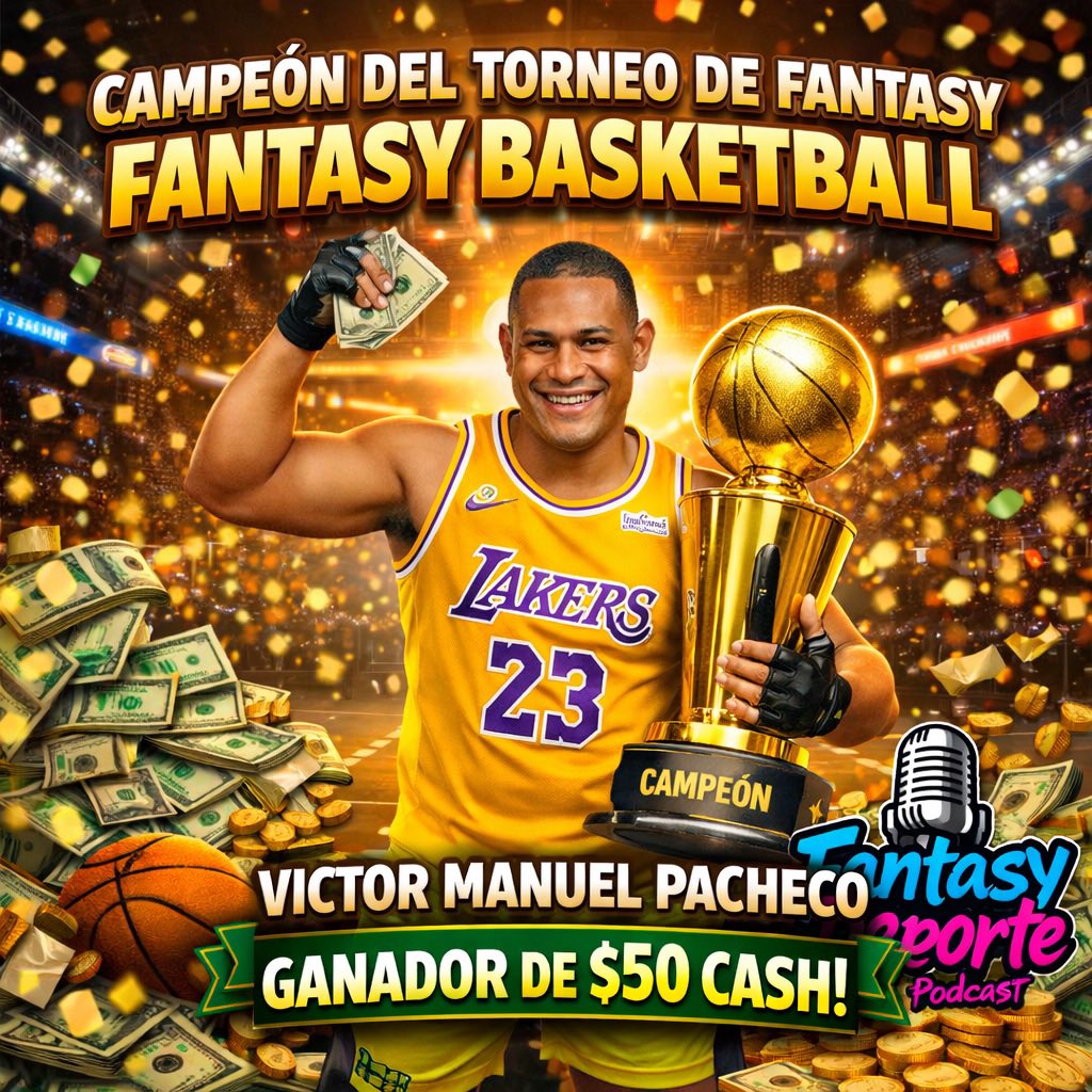 FantasyDeporte's tweet photo. From draft night to the final buzzer… THE CHAMPION HAS BEEN CROWNED 🏆🔥 #fantasydeporte https://t.co/dtG6BAY5ok