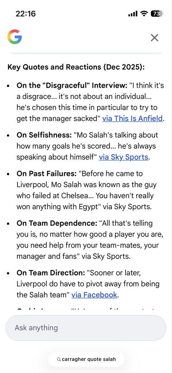 all_done_now_'s tweet photo. @Carra23 Carra’s quotes on Salah three months ago https://t.co/GRnkKmqDJ6