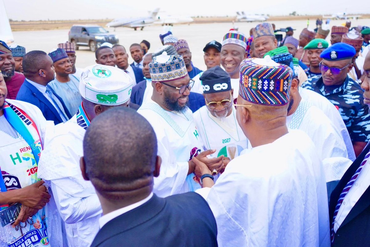 Danmadaminkaura's tweet photo. Today, I had the honour of joining Mr. President, Bola Ahmed Tinubu, GCFR (ably represented by VP @officialSKSM, GCON), alongside party leaders and stakeholders, to warmly welcome the Executive Governor of Zamfara State His Excellency @daudalawal_  into the APC.

#SYK https://t.co/hEQxEUi0kA