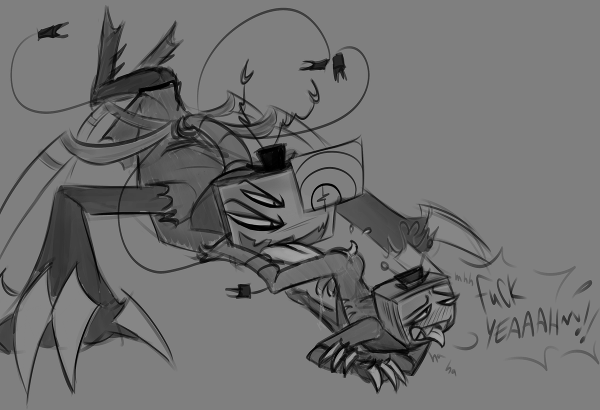 Meri_cue's tweet photo. #voxcest magma doodle, tongues out like FREAKS https://t.co/qHcQEg9zkf