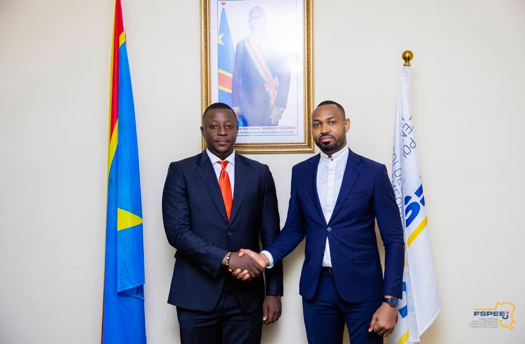 CnjRDC's tweet photo. Placé sous tutelle de la Ministre de la Jeunesse et de l’Éveil patriotique, Son Excellence Grâce Kutino, le #CNJ_RDC renforce sa collaboration avec le #FSPEEJ en vue de mettre en œuvre des stratégies dédiées à la promotion de l’emploi et de l’entrepreneuriat des jeunes en RDC. https://t.co/UlKpia1Wa8