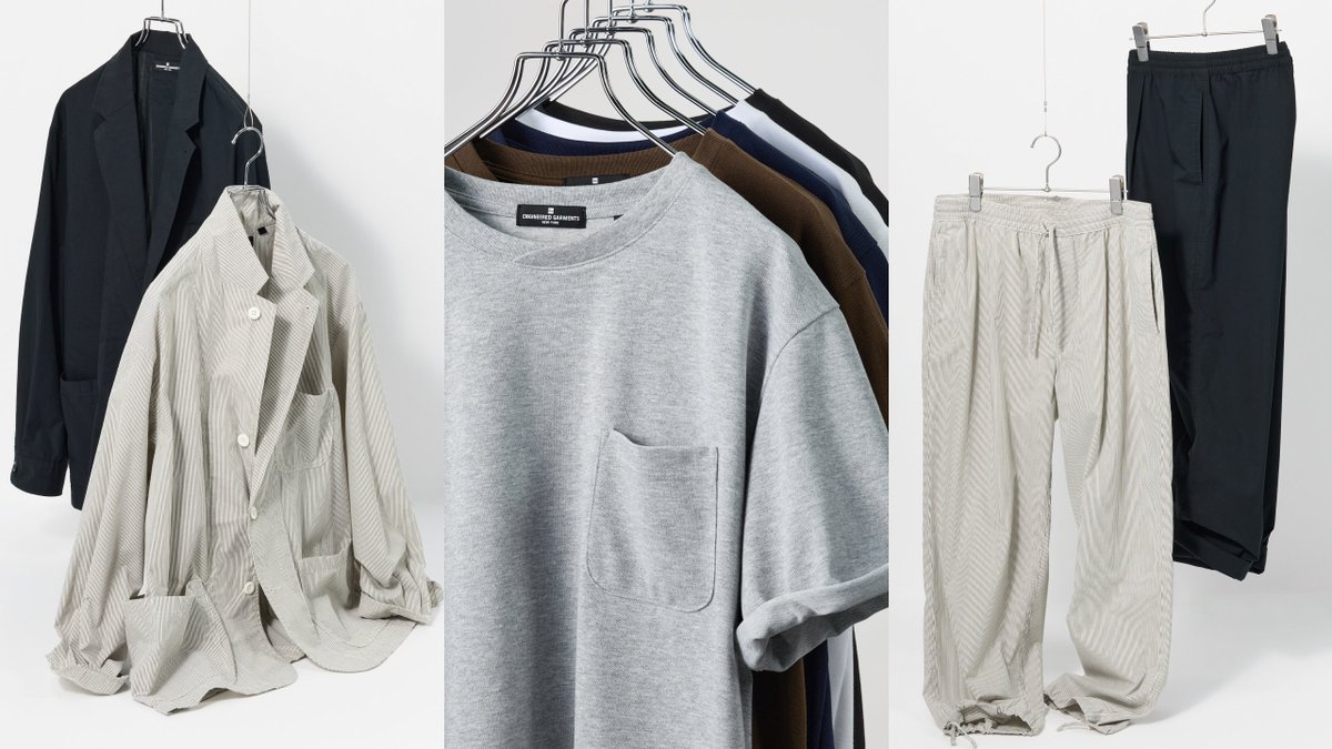 gu_global's tweet image. 予告​
​
ENGINEERED GARMENTS × ジーユーコラボ第2弾​
​
「New American Riviera」をテーマに​
アメリカンリゾートスタイルを現代的に再解釈した全6型を展開​
​
本コラボは通常販売に先駆けてオンラインストアで先行予約販売を実施​
​
3/30(月) オンラインストア先行予約販売​
4/17(金) 通常販売開始