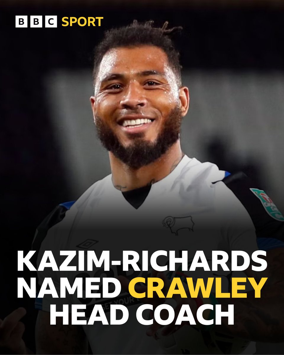 BBCSussexSport's tweet photo. 🔴 #CrawleyTown have a new head coach 

🇹🇷 @ColinKazim takes charge until the end of the season. 

More: https://t.co/31okYwznYk https://t.co/XNOasAhGHs