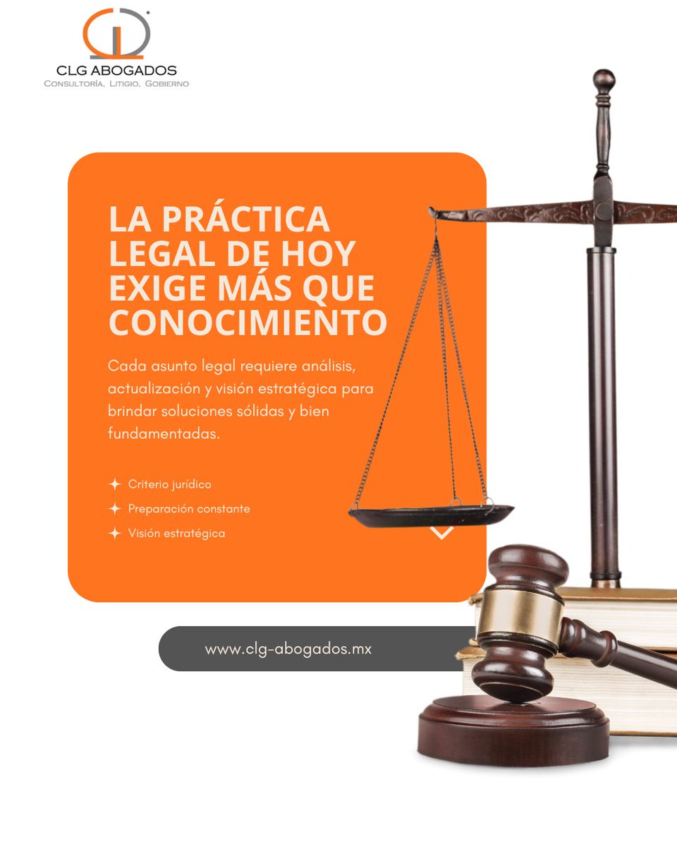 clgabogados's tweet photo. La práctica legal hoy exige visión, rigor y estrategia.
Así enfrentamos cada reto, con soluciones a tu medida.

Contáctanos y da el siguiente paso.
https://t.co/ppZhDMkubq https://t.co/2ytkqnkenc