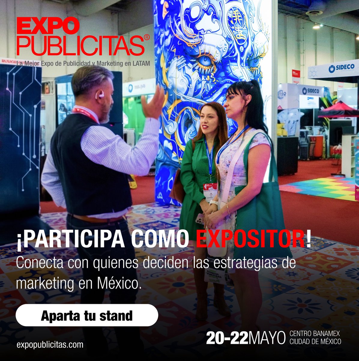 EXPOPUBLICITAS_'s tweet image. Impulsa tu negocio. ExpoPublicitas es el escenario para posicionar tus soluciones de #publicidad y #marketing frente a las #marcas 
¡Contrata tu stand AHORA! expopublicitas.com/contrata-tu-st…
20 al 22 de mayo de 2026
Centro Banamex, CDMX
#Martech #Adtech #Eventtech

Ver menos