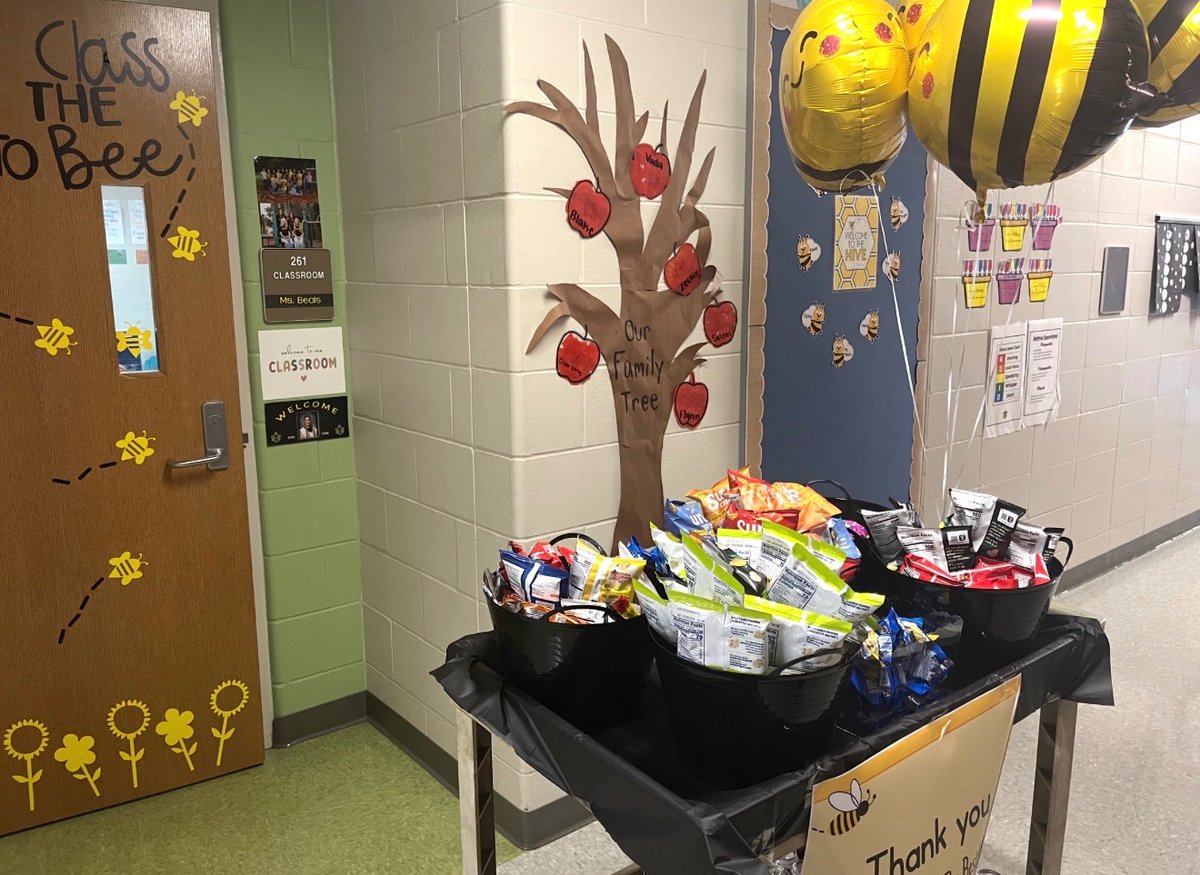 SummitPTA's tweet photo. Today Summit’s staff enjoyed drinks and treats from a treat trolley.

Thank you all for bee-ing amazing! 🐝 https://t.co/7ABKd5TwCd