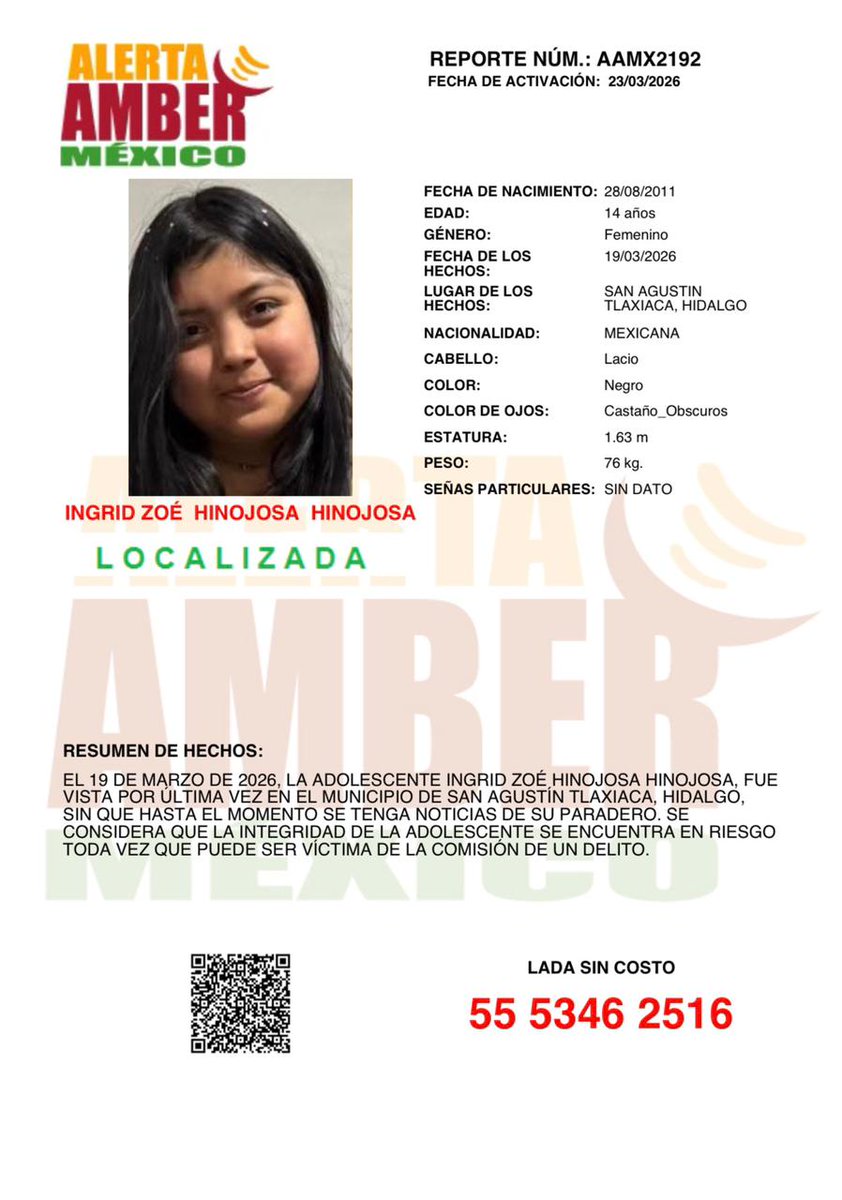 Alerta AMBER México tweet media