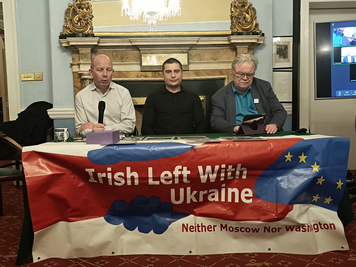 Ilw_Ukraine's tweet image. great meeting tonight of
@Ilw_Ukraine at the Teachers Club in Dublin. 
with Ukrainian speakers Oleksandr Yurov, Aishe Kurmatet as well as Sandra Corrigan (INTO) and Caitriona Crowe (Historian) discussing how Russia must return stolen children. #UkraineIreland #solidarity