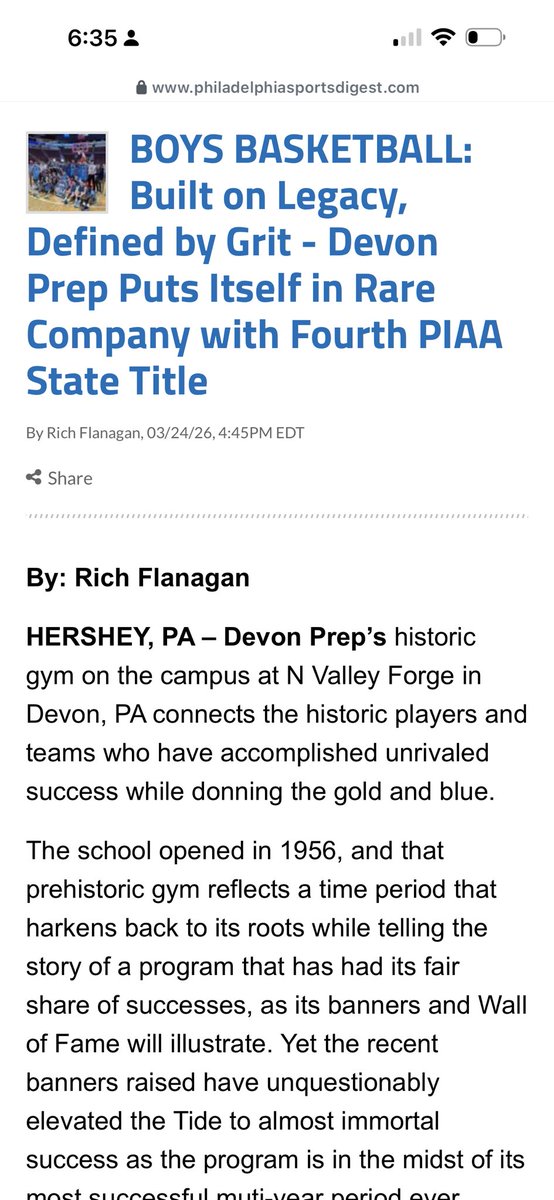 DevonPrepBBall's tweet photo. Awesome article by @richflanagan33 ! Thank you! 

https://t.co/yZ1zpFaNMO https://t.co/J68fFOWk51