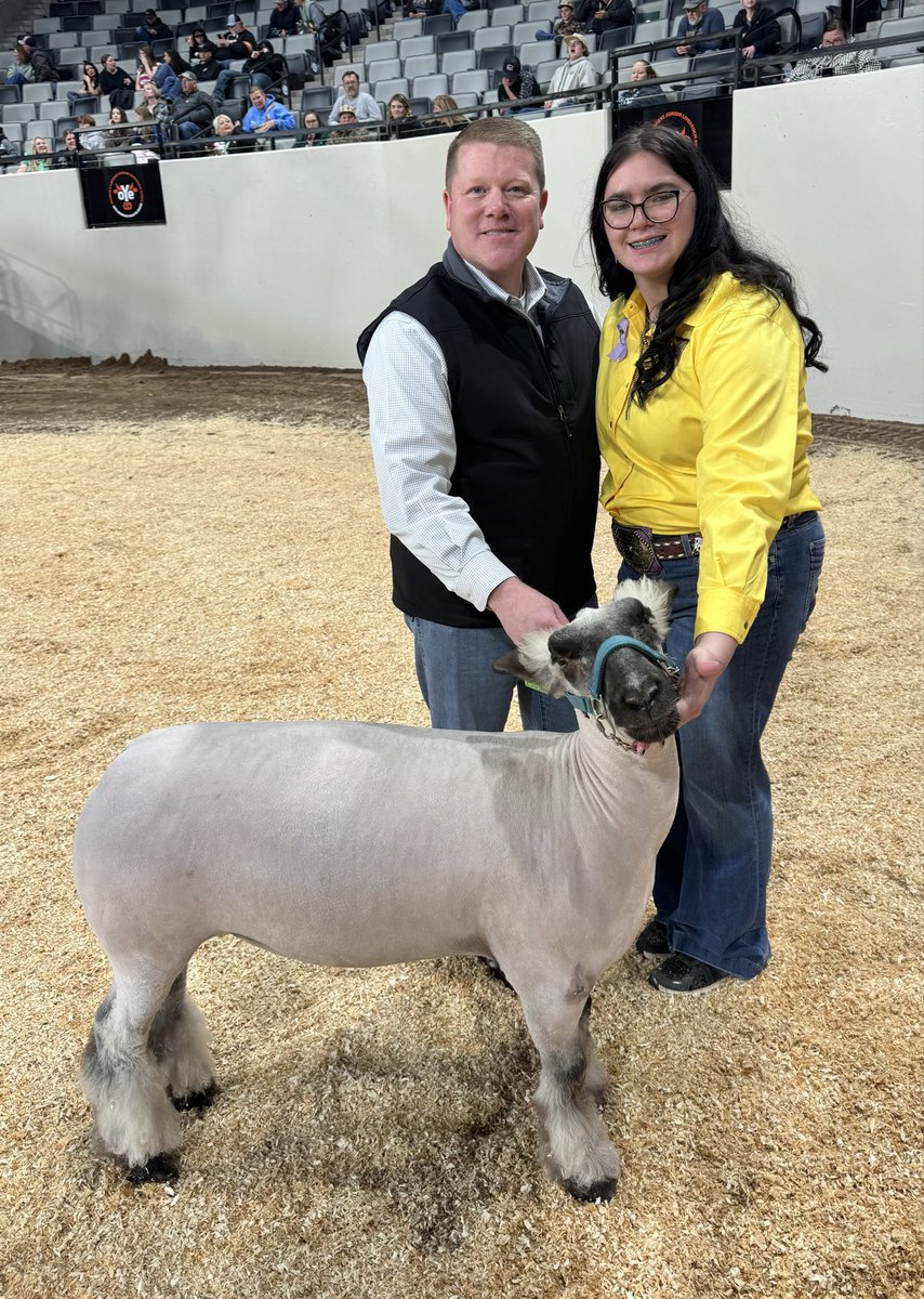 OK_Broadband's tweet photo. Last week, Director @mikeasanders was honored to join Katelyn from Cache High School to show her lamb, Victor, at the Oklahoma Youth Expo Show. Congrats to Katelyn and Victor for showing well!

#NationalAgDay https://t.co/xGbjVkZn4I