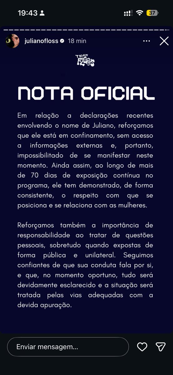 jeviniteo's tweet photo. #horadovt equipe do Juliano postou agora https://t.co/45rvemCx2f