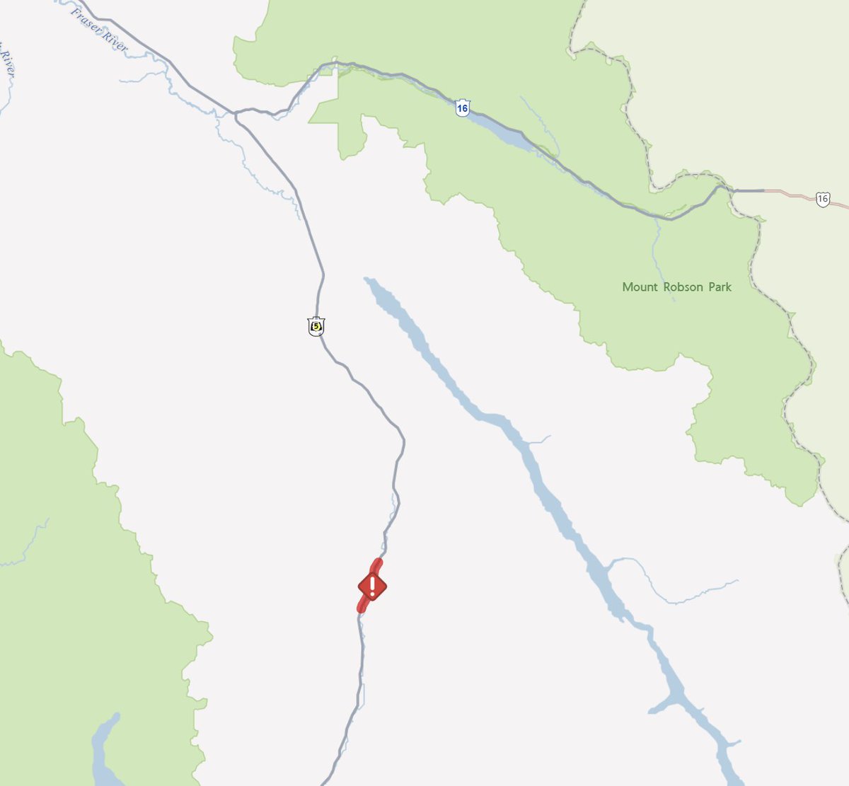 DriveBC's tweet photo. ⛔️REMINDER #BCHwy5 is closed in both directions approx. 40km north of #BlueRiverBC due to a vehicle incident. #ValemountBC

ℹ️More info: https://t.co/jLX01adrr4 https://t.co/i2CkgEX89P