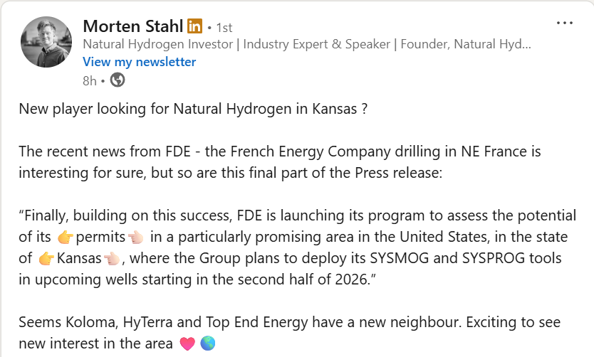 silverhalo30058's tweet photo. $HYT
French company FDE now moving into Kansas #geologichydrogen https://t.co/BwzZK83C7l