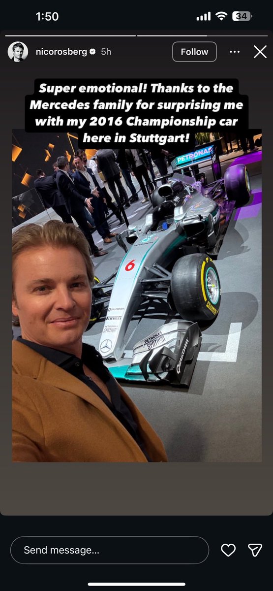 yardabadoo's tweet photo. whoever was praying on Mercedes downfall youโve succeeded Nico Rosberg posted a selfie with a merc itโs so over๐ญ https://t.co/K7juIhYXHY