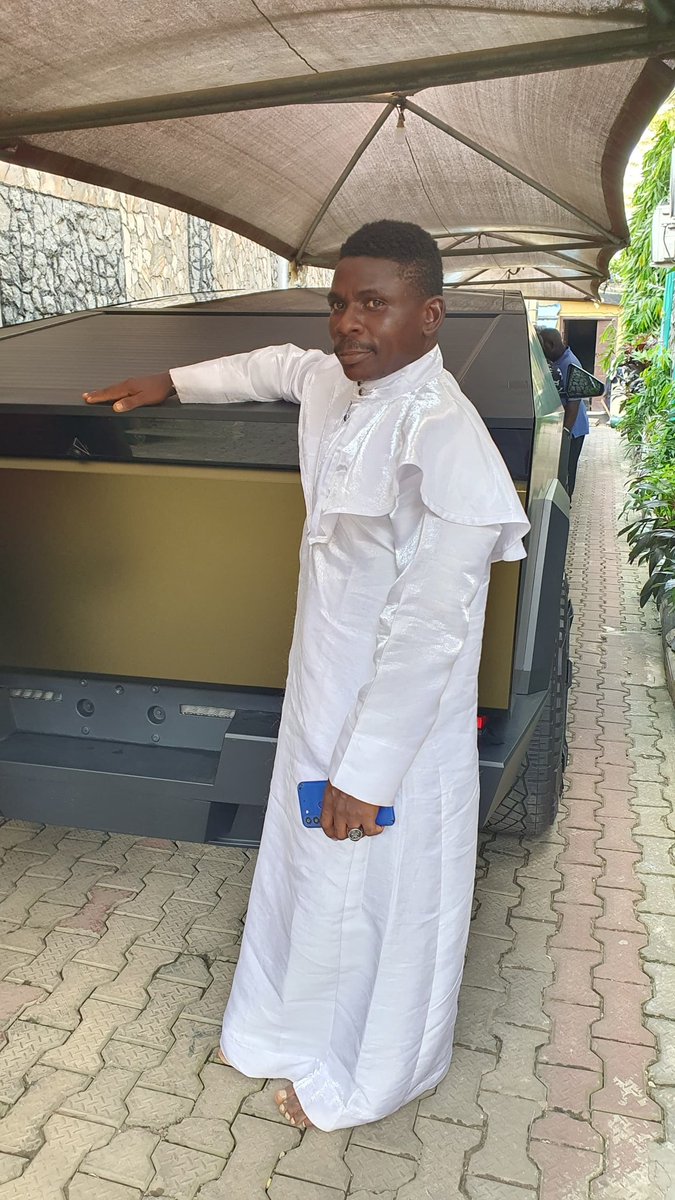 gperfect01's tweet photo. Congratulations to My Father in The Lord, My Mentor, And My Shepherd, CARDINAL PROPHET JAMES OMOLAJA ODUNMBAKU, on his arrival of his first on coming 80th birthday gift *Tesla Cyber Truck* This is so big and shocking surprise, so shall my Blessings and testimony shock me #fypppp https://t.co/4qPRuk3XKQ