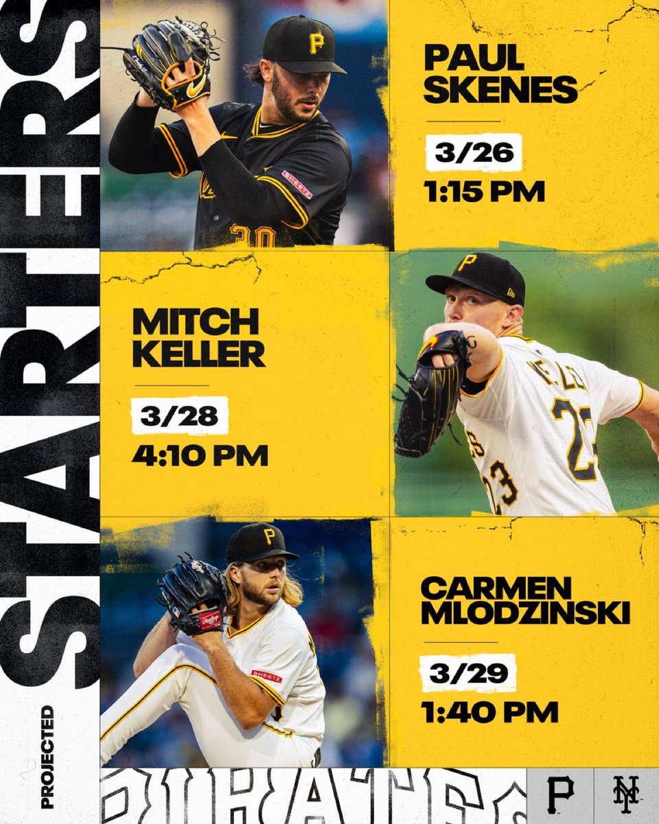 SleeperPirates's tweet photo. FIRST SERIES OF THE SEASON🔜

📸 (@Pirates) https://t.co/8k3E98ZutC