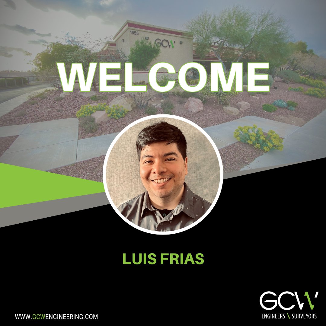 GCW_Eng's tweet image. Please join us in welcoming Luis Frias to GCW as a CAD Technician in our Land Development division! Welcome to the team, Luis! #lifeatGCW #newfaces #civilengineering
