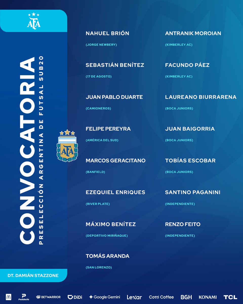 Argentina's tweet image. #Futsal Las Selecciones #Sub20 y #Mayor comienzan su preparación para la final de la 🏆#LigaEvolución.

Mañana arrancan los entrenamientos los dirigidos por Damián Stazzone.

📰 t.ly/pMkKc