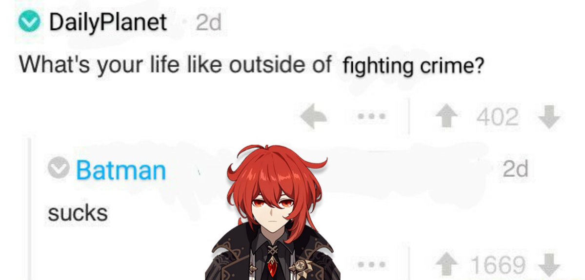 genshin characters as random posts tweet media