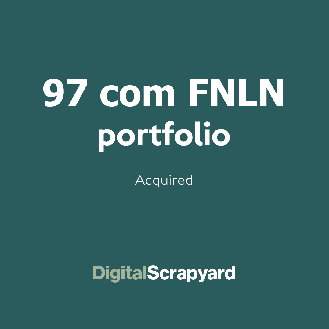 DigiScrapyard's tweet photo. 97 First Name + Last Name Com portfolio acquired https://t.co/s3u9Xt7amy