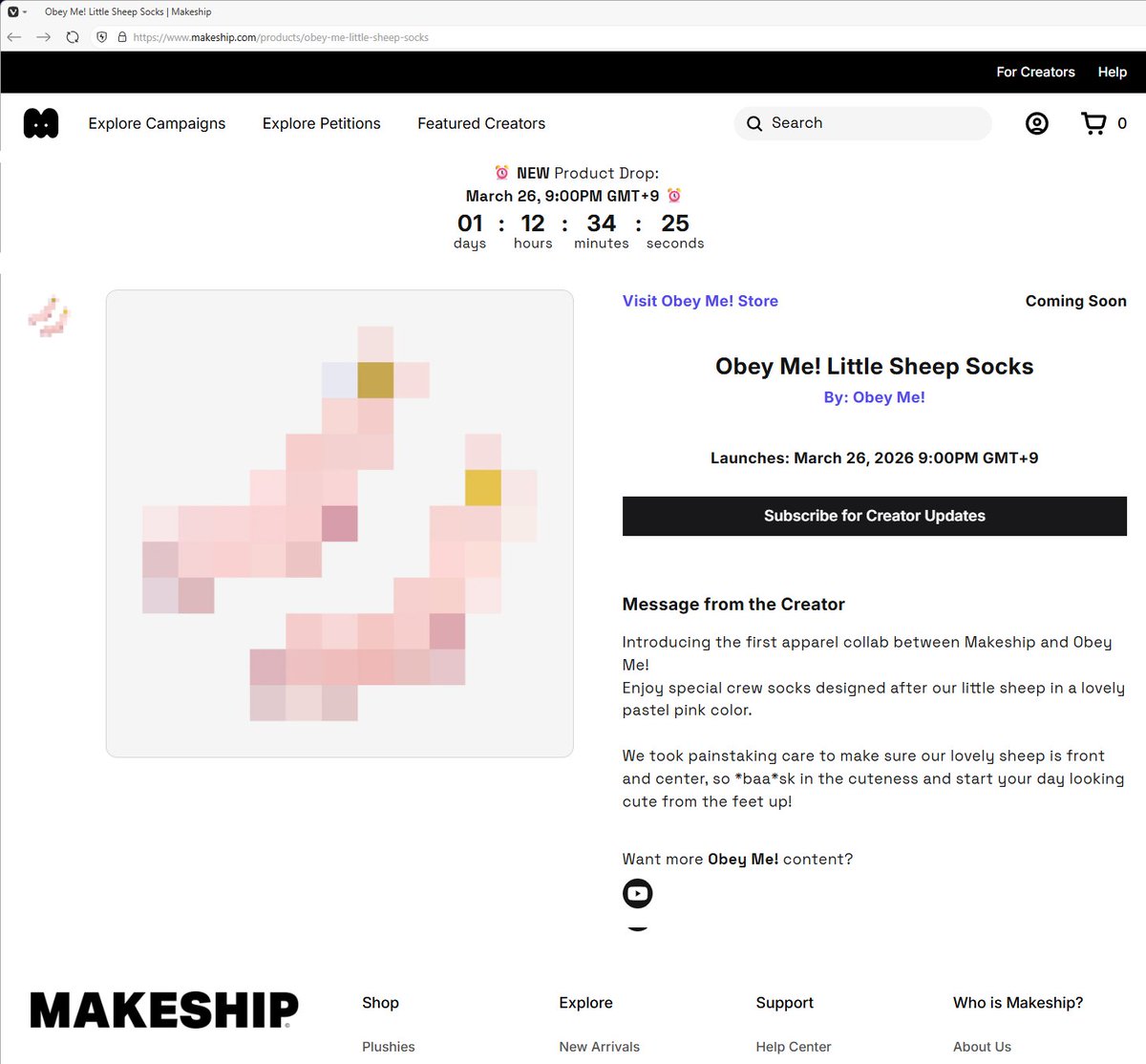 om_memo_etc's tweet photo. Makeship さんにて、ナイトメアTシャツ、仔羊ソックスの製品ページが公開されています。

Obey Me! Nightmare T-shirt | Makeship
https://t.co/deUCGDPYt4

Obey Me! Little Sheep Socks | Makeship
https://t.co/9T1LKk3hpu

#Makeship #ObeyMeNightbringer #おべない #ObeyMe #おべいみー https://t.co/D3ue7lakzT