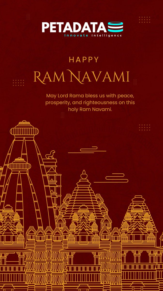 PETADATA3's tweet photo. 🌼 Happy Ram Navami from Petadata 🌼

On the auspicious occasion of Ram Navami, we celebrate the birth of Lord Rama and the timeless values of righteousness, integrity, and leadership that this day represents.

✨ Warm wishes on Ram Navami! ✨ https://t.co/3CTD5a63dk