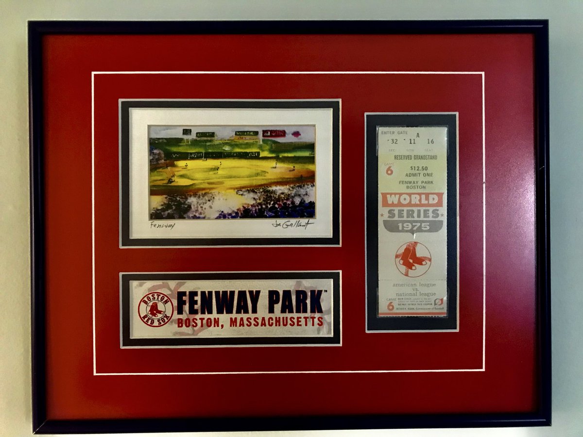 LegsDong's tweet image. Fisk homer off foul pole in game 6 of 1975 WS. I was there!