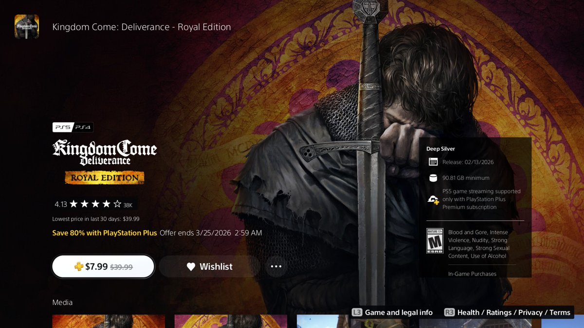 Beast_King72's tweet photo. @HaangEmHiigh Hey V could I potentially get a $10 playstation card for Kingdom Come Deliverance please 🙏 https://t.co/d7r3yhUIVK