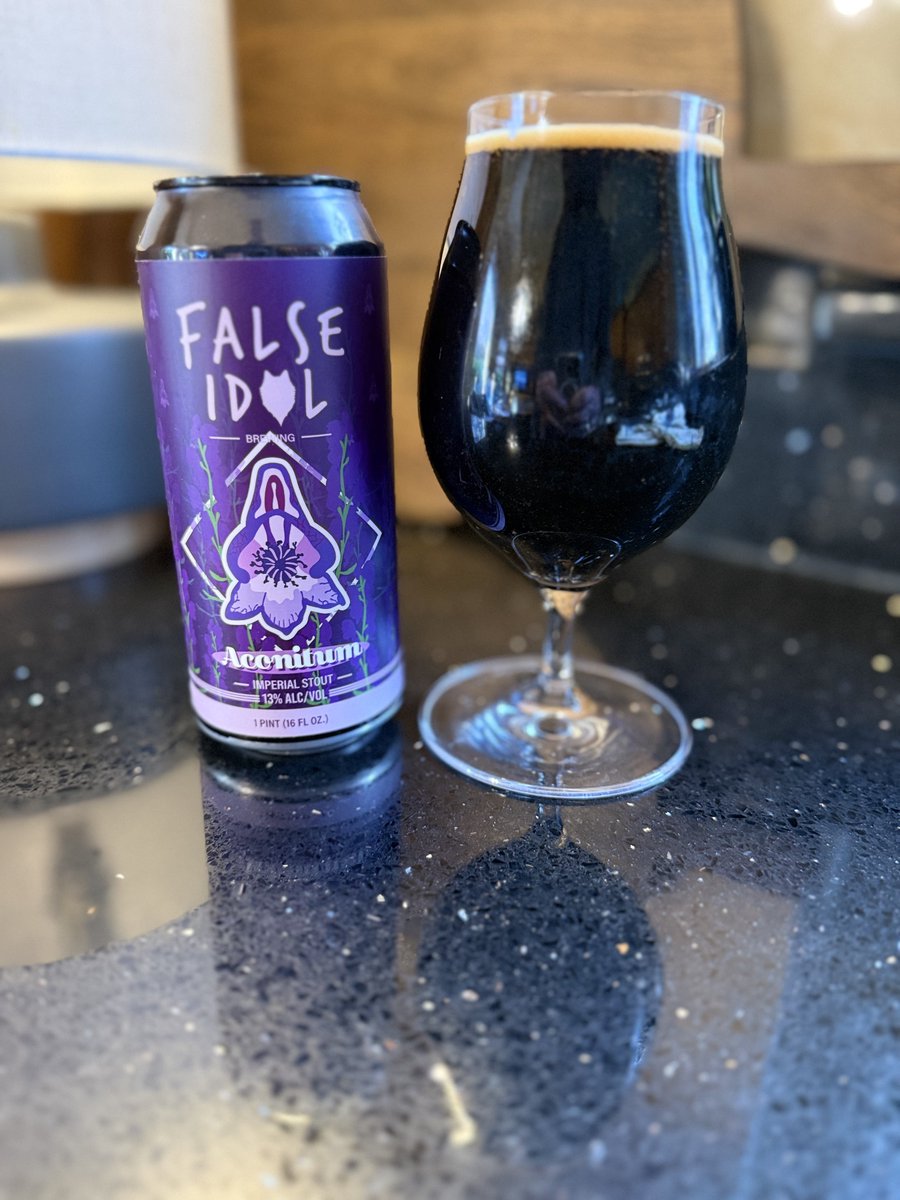 pejacoby's tweet image. I didn’t know Ten Percent Tuesday was a thing, but I’m all in!

@FalseIdolBrew Aconitum #stout

Heavy duty, syrupy chocolate body with awesome sweet and tart blueberry that rolls into a nutty boozy finish. 13%

#tenPercentTuesday #craftBeer #itsAlwaysStoutSeason