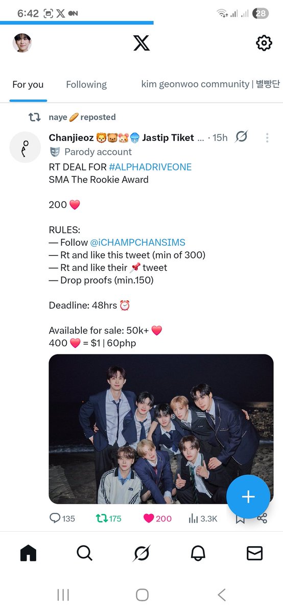 fatim #AlwaysWithGeonwoo 🌸🌷 tweet media