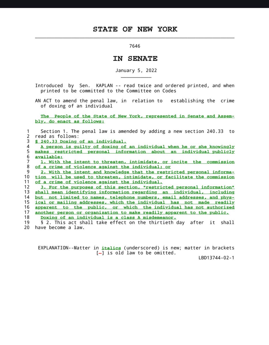JohnMazza19's tweet photo. @RepJoeMorelle Why don't you do something that actually helps people, like push to get this law approved so people like me don't have to worry about being doxxed 17 times by scumbags like Silvano Orsi. Are for us or for yourself? https://t.co/gHXJ5nFUiK